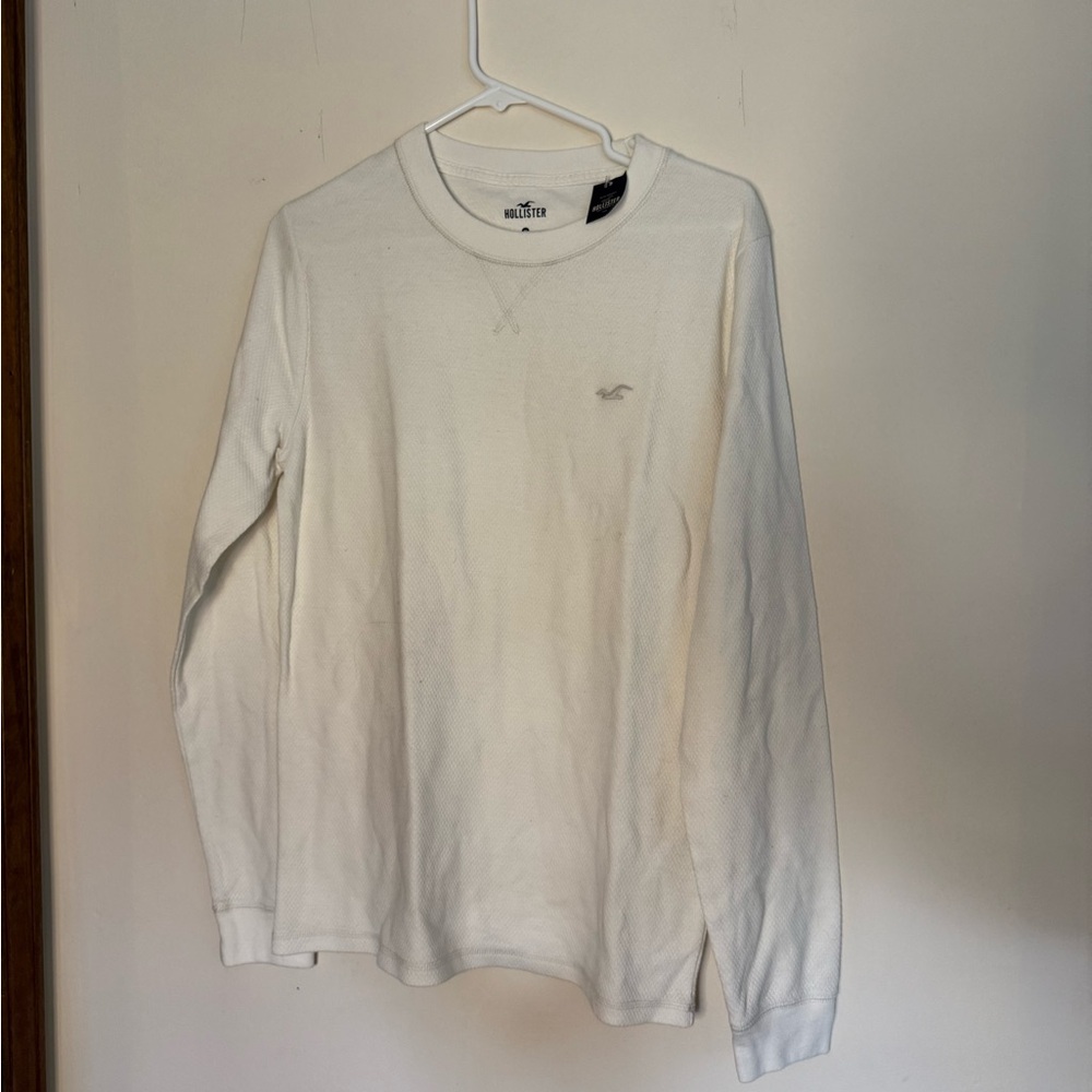 Hollister White Long Sleeve Tee Shirt